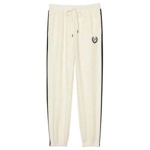 PINK by Victoria’s Secret Reverse Fleece Sweatpants in Ivory and Black, Sz L